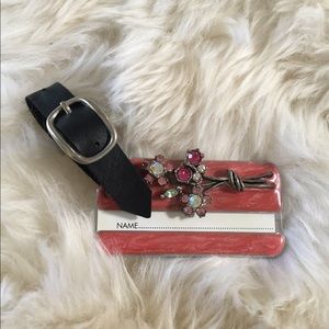Jewel Luggage Tag with Flowers